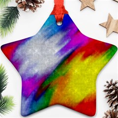 Rainbow Colors              Ornament (star) by LalyLauraFLM