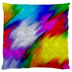 Rainbow Colors        Large Flano Cushion Case (two Sides) by LalyLauraFLM