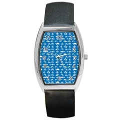 Fish Pattern Barrel Style Metal Watch by ValentinaDesign