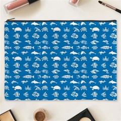 Fish Pattern Cosmetic Bag (xxxl)  by ValentinaDesign