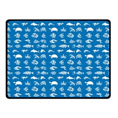 Fish Pattern Double Sided Fleece Blanket (small)  by ValentinaDesign