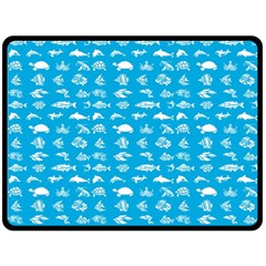 Fish pattern Fleece Blanket (Large) 