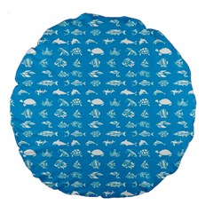 Fish pattern Large 18  Premium Round Cushions