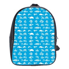 Fish pattern School Bags (XL) 