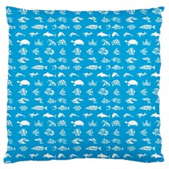 Fish pattern Large Flano Cushion Case (One Side)