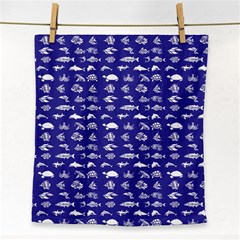 Fish Pattern Face Towel by ValentinaDesign