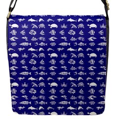 Fish Pattern Flap Messenger Bag (s) by ValentinaDesign