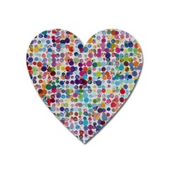 Colorful Splatters               Magnet (heart) by LalyLauraFLM