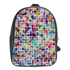 Colorful Splatters               School Bag (large) by LalyLauraFLM