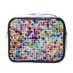 Colorful Splatters               Mini Toiletries Bag (one Side) by LalyLauraFLM