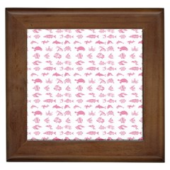 Fish Pattern Framed Tiles by ValentinaDesign