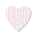 Fish pattern Heart Magnet Front