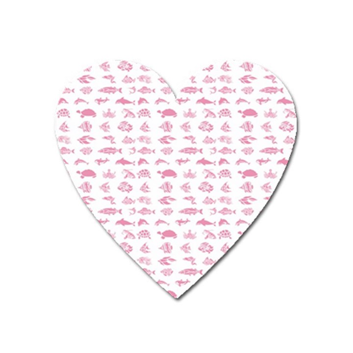 Fish pattern Heart Magnet