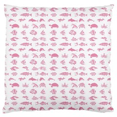 Fish Pattern Large Cushion Case (one Side) by ValentinaDesign