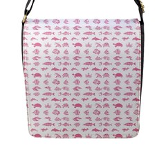 Fish Pattern Flap Messenger Bag (l)  by ValentinaDesign