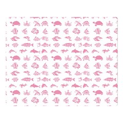 Fish Pattern Double Sided Flano Blanket (large)  by ValentinaDesign