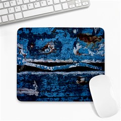 Blue Painted Wood                Large Mousepad by LalyLauraFLM