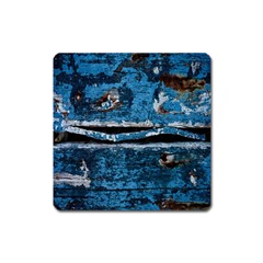 Blue Painted Wood                Magnet (square) by LalyLauraFLM