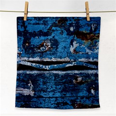 Blue Painted Wood                Face Towel by LalyLauraFLM