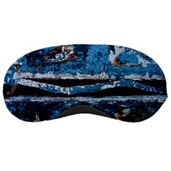 Blue Painted Wood                Sleeping Mask by LalyLauraFLM