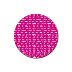 Fish pattern Rubber Round Coaster (4 pack) 