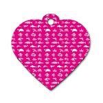 Fish pattern Dog Tag Heart (Two Sides) Back