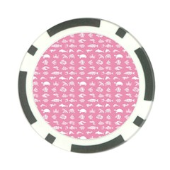 Fish Pattern Poker Chip Card Guard by ValentinaDesign