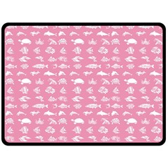 Fish Pattern Fleece Blanket (large)  by ValentinaDesign