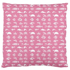 Fish Pattern Large Cushion Case (two Sides) by ValentinaDesign