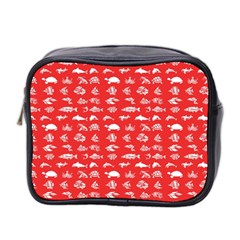 Fish Pattern Mini Toiletries Bag 2-side by ValentinaDesign