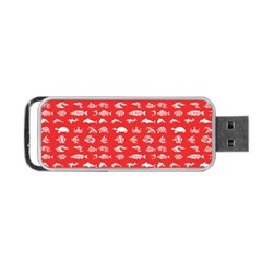 Fish Pattern Portable Usb Flash (one Side) by ValentinaDesign