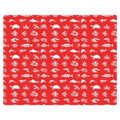 Fish Pattern Double Sided Flano Blanket (medium)  by ValentinaDesign