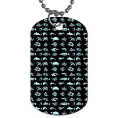 Fish Pattern Dog Tag (two Sides) by ValentinaDesign