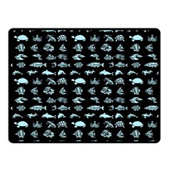 Fish Pattern Fleece Blanket (small) by ValentinaDesign