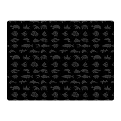 Fish Pattern Double Sided Flano Blanket (mini)  by ValentinaDesign