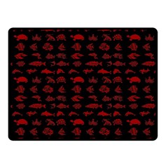 Fish Pattern Fleece Blanket (small) by ValentinaDesign