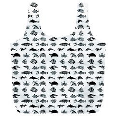 Fish Pattern Full Print Recycle Bags (l)  by ValentinaDesign