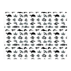 Fish Pattern Double Sided Flano Blanket (mini)  by ValentinaDesign