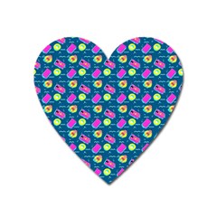 Summer Pattern Heart Magnet by ValentinaDesign