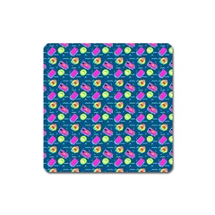 Summer Pattern Square Magnet by ValentinaDesign