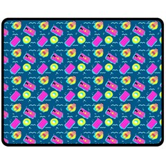 Summer Pattern Double Sided Fleece Blanket (medium)  by ValentinaDesign