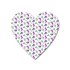 Dinosaurs pattern Heart Magnet