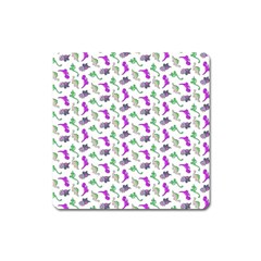 Dinosaurs pattern Square Magnet