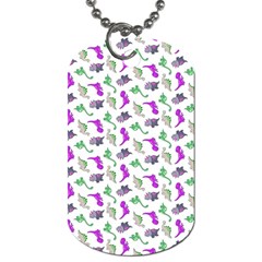 Dinosaurs pattern Dog Tag (Two Sides)