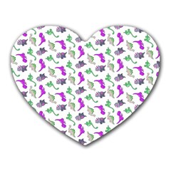 Dinosaurs pattern Heart Mousepads