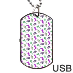 Dinosaurs pattern Dog Tag USB Flash (One Side)