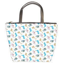 Dinosaurs Pattern Bucket Bags by ValentinaDesign