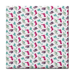 Dinosaurs Pattern Tile Coasters by ValentinaDesign