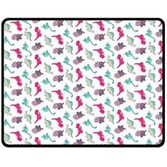 Dinosaurs Pattern Double Sided Fleece Blanket (medium)  by ValentinaDesign