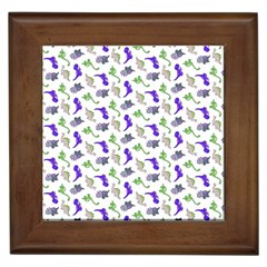 Dinosaurs Pattern Framed Tiles by ValentinaDesign